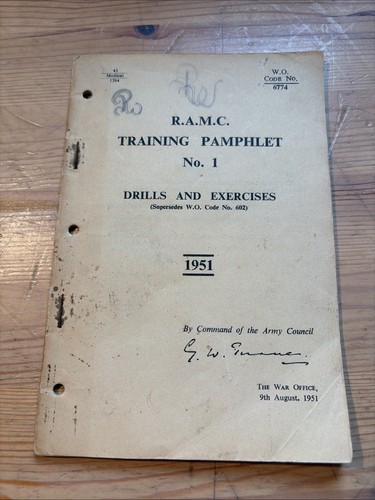 1951 ramc training pamphlet - 1951,
